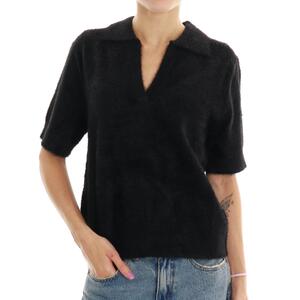 POLO IN MAGLIA ANONYME NERO